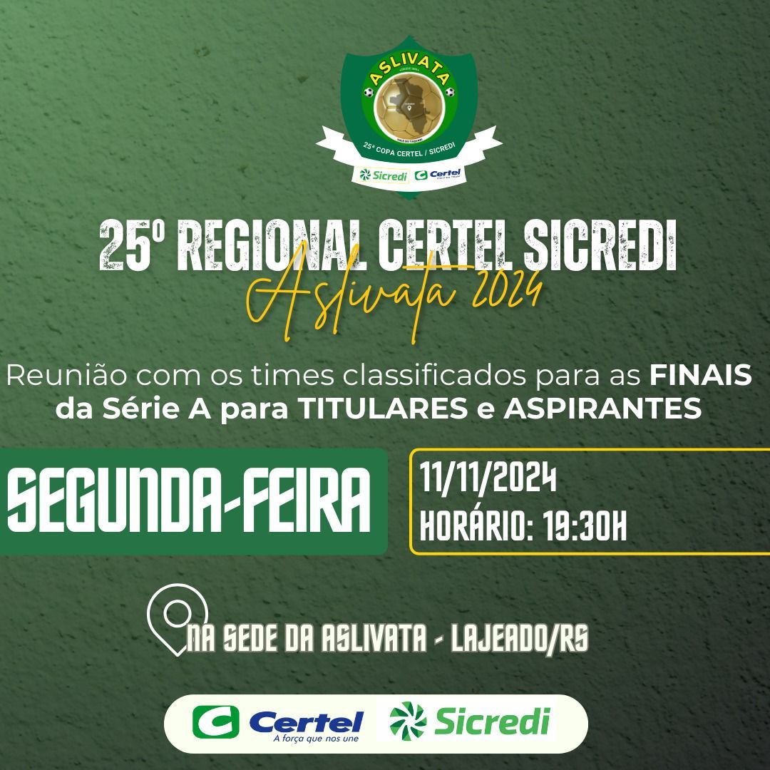 Reunião com Clubes Classificados para as Finais do Regional Série A