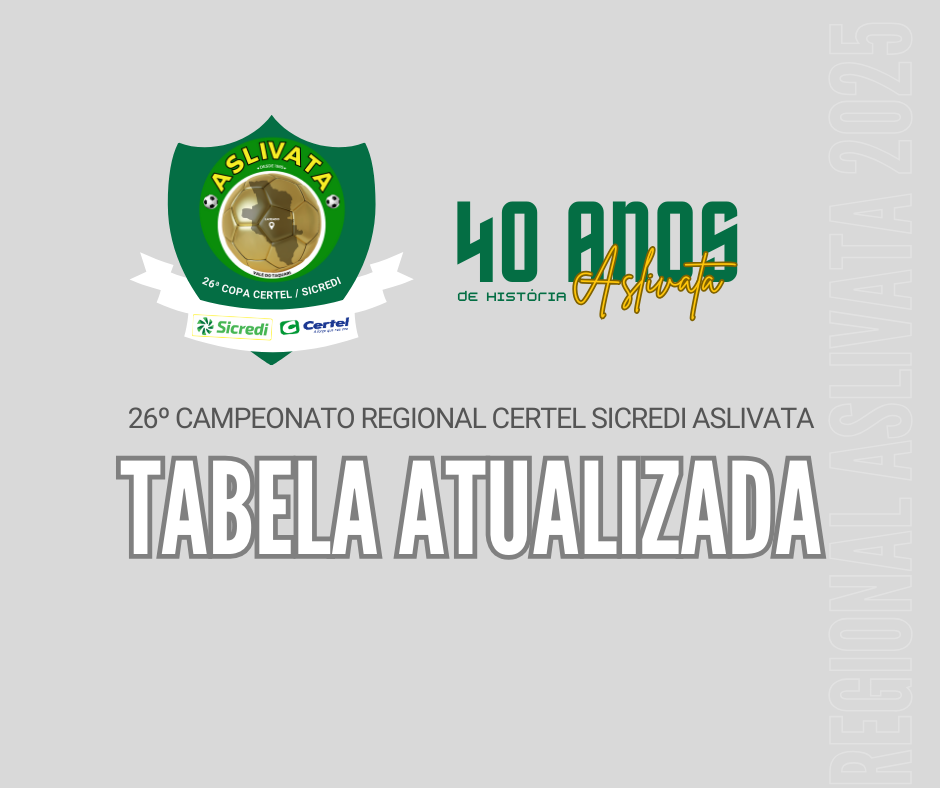 Divulgada a tabela de Jogos  Atualizada - Regional CERTEL / SICREDI - Série B